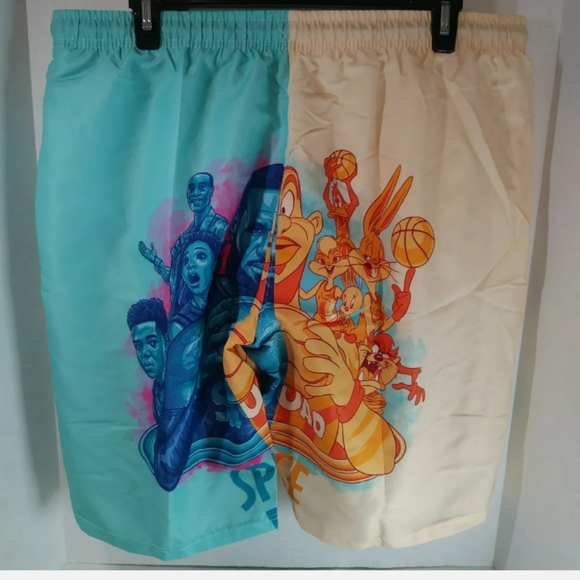 Cosplay Men's Size Large Multicolored Swim Trunks "Space Jam LJ Squad" - Picture 6 of 9